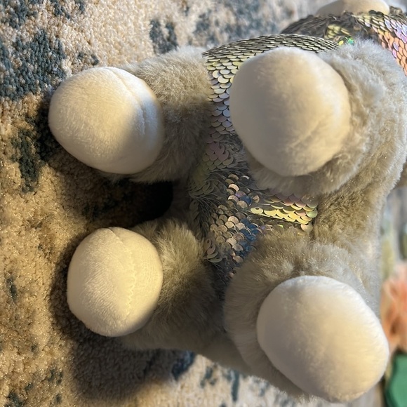 Justice Deer Gray Soft Plush Sequin Stuffed Animal Toy 11" - Picture 5 of 7